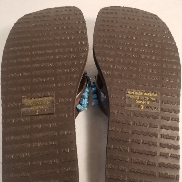 Yellow Box Turquoise beaded sandals - Picture 2 of 5